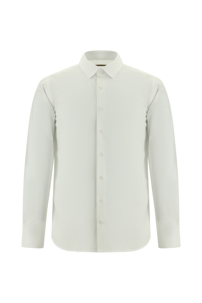 Abdullah Kiğılı Cămașă italiană din bumbac, cu mânecă lungă, slim fit