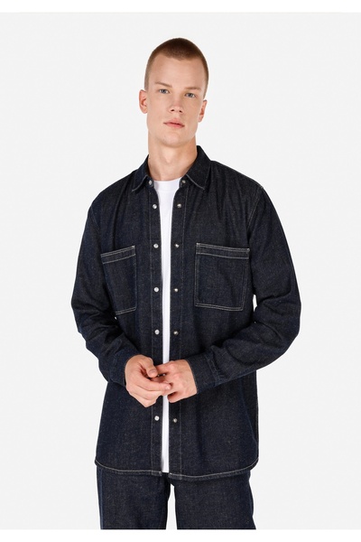 Colin's Cămașă albastră pentru bărbați U.kol