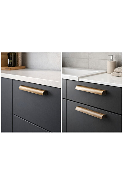 Höger Alüminyum Mobilya Kulpu Gün Kulp 85CM ANTİK GOLD