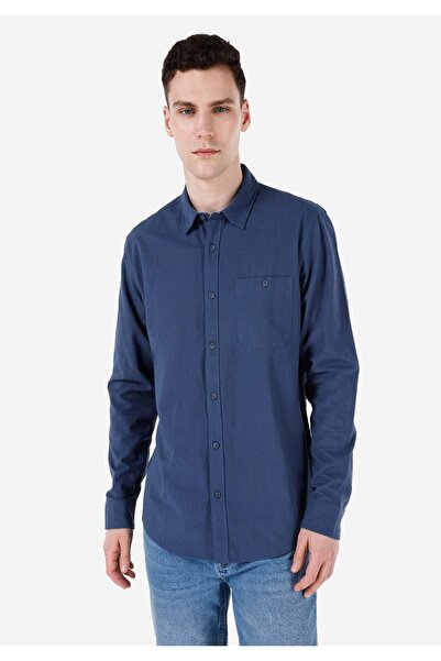 Colin's قميص رجالي أزرق بأكمام واسعة