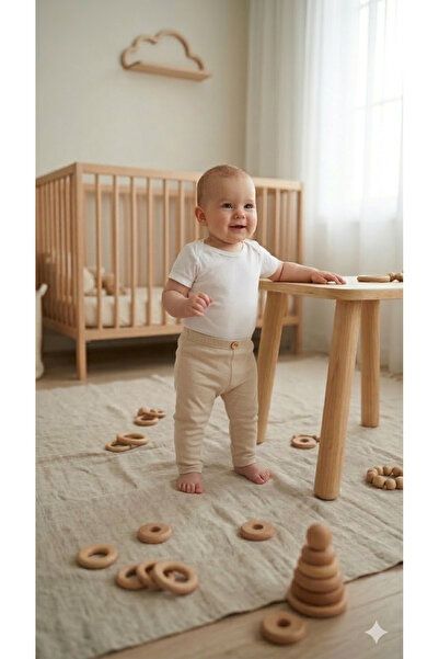 elibaby Pamuk Yumuşak Esnek Kumaş Bebek Çocuk Tayt