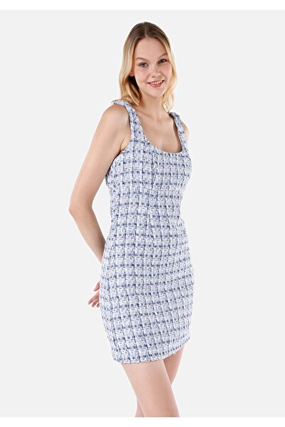 Colin's Slim Fit Woven Women's Blue Dress