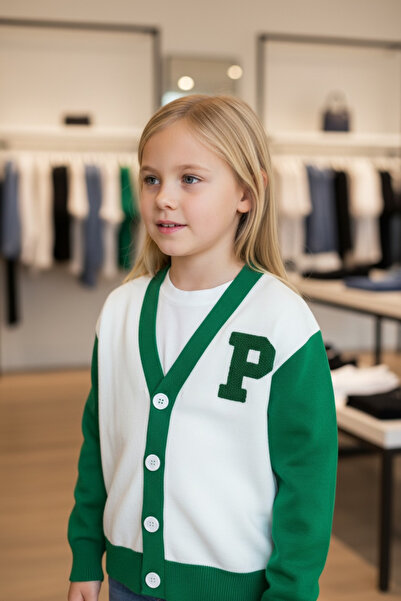 Minimoda Kids Kız Çocuk P Aplikeli Triko Hırka