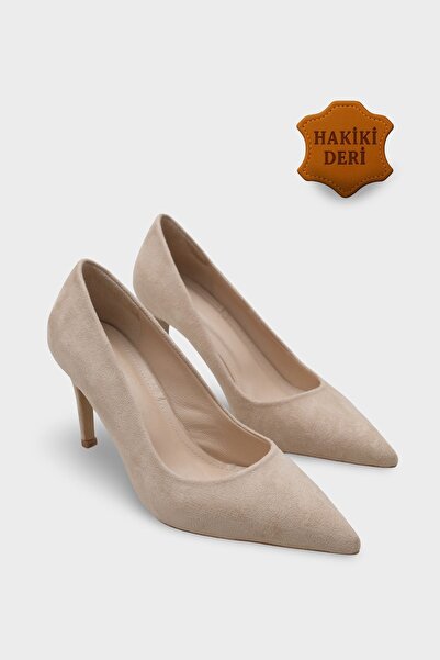 Capone Outfitters Rhonda Mid-Heeled Daily Stylish Lining Genuine Leather Stil...