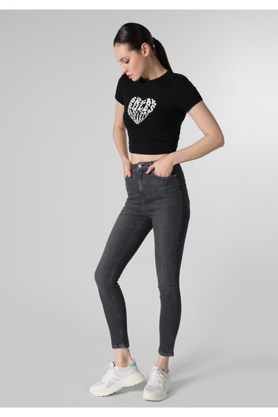 Colin's Skinny Fit, talie înaltă, picior îngust, bumbac, pantaloni de denim p...