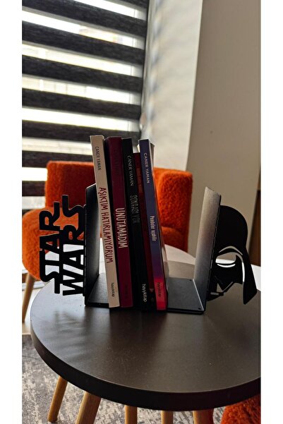 thorqtech Dekoratif Metal Kitap Tutucu Star Wars Sıluet Kitaplık Organizer Destek