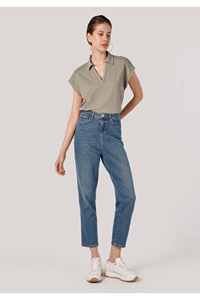 Colin's Mom Fit ψηλόμεσο γυναικείο παντελόνι Indigo Jean