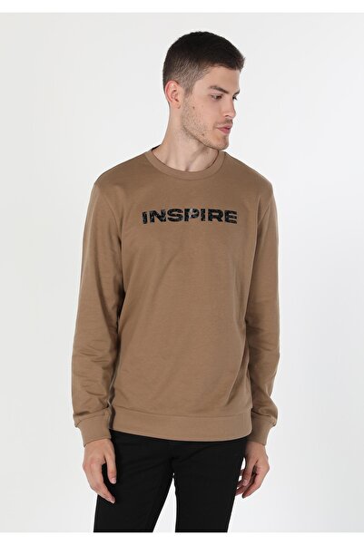 Colin's Regular Fit Men's Beige Sweatshirt