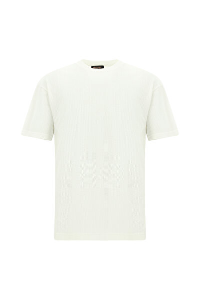 Abdullah Kiğılı guler rotund supradimensionat cu model bumbac tricou