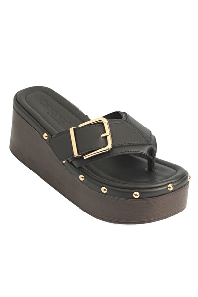 Capone Outfitters كريستي حذاء بكعب إسفيني فليب فلوب نسائي سابو شبشب