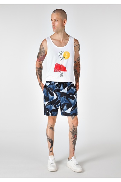 Colin's Ανδρικό μαύρο μαγιό σορτς με κανονική εφαρμογή