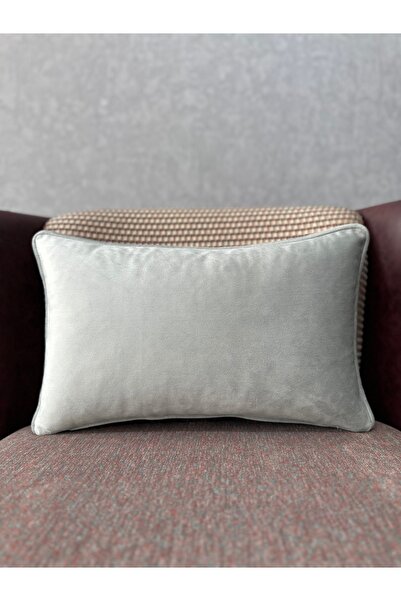 Fabricland Εισαγόμενη Μεταξωτή Βελούδινη Ανοιχτή Γκρι Χρώμα Μαξιλαροθήκη 30x50cm