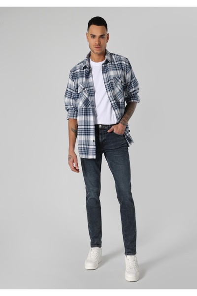 Colin's Pantaloni slim din denim pentru bărbați, cu talie joasă, cu picioare ...