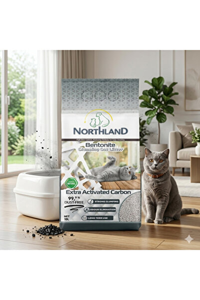 NORTHLAND 10 Lt Aktif Karbonlu Doğal Bentonit Kedi Kumu