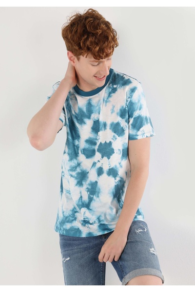 Colin's Ανδρικό Μπλε T-Shirt - Μανίκια