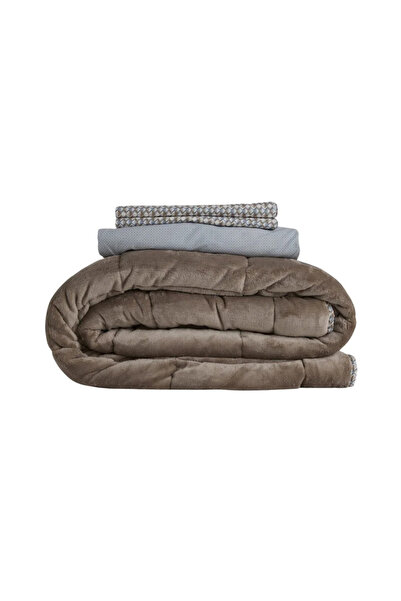 OTHELLO Double Sided Welsoft Comforter Duvet Set Mink 195X215 cm - Dormio Sof...