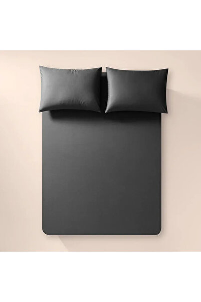 Penelope 100% Cotton Percale Fitted Sheet 120X200 cm Anthracite - Pure Series