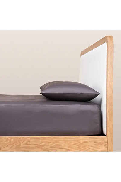 Penelope 100% Cotton Satin Fitted Sheet Set 200X200 cm Anthracite - Lia Series