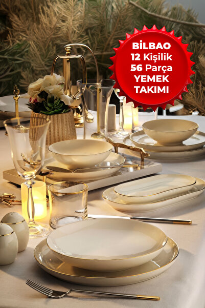Aryıldız Bilbao 12 Kişilik 56 Parça Yemek Takımı