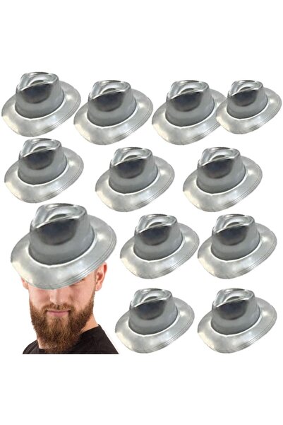 partidolu Срібний колір Ковбойський стиль Пластиковий капелюх для вечірки для...