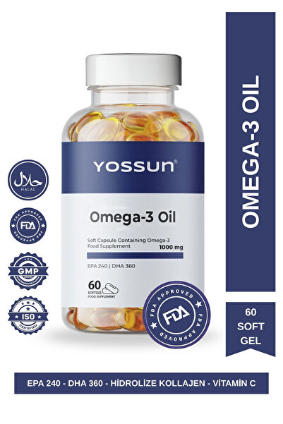 yossun Omega-3 içeren Yumuşak Kapsül Takviye Edici Gıda