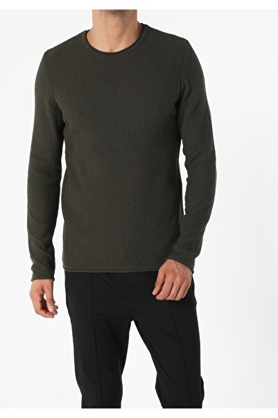 Colin's Slim Fit Yuvarlak Yaka Erkek Yeşil Kazak