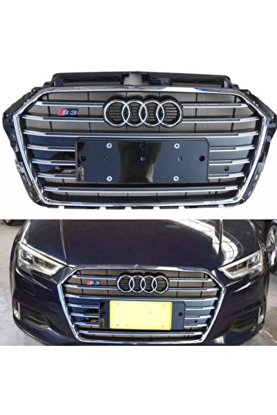 autogp Audi a3 s3 ön panjur ızgara 2016+ 8v krom siyah - MAKYAJLI