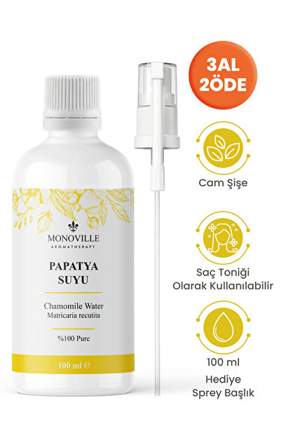 Monoville Papatya Suyu Cilt ve Saç Toniği %100 Doğal 100 ml (Chamomile Water)