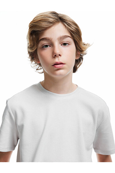 Koton Βαμβακερό κοντό μανίκι Crew λαιμόκοψη Oversize Basic T-Shirt