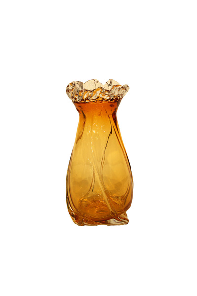Lucky Art Luckyart glass amber knotted vase 14.5x14.5x28cm