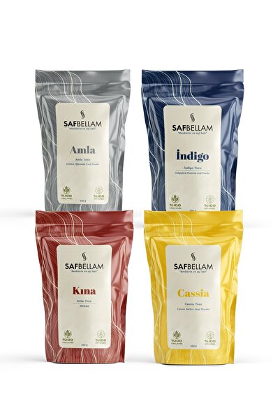 Safbella Safbellam Organik ve Kimyasalsız Bitki Tozu 4'lü Kofre