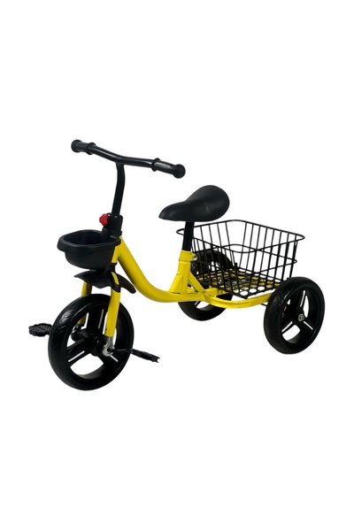 ALBADER Kids Tricycle 3 Wheel Bike with Rear Basket Adjustable Seat Steel Fra...