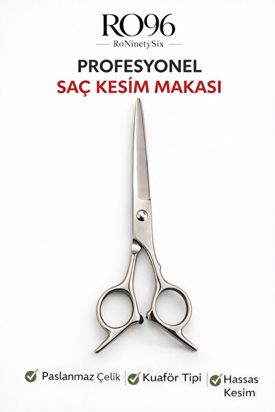 RO96 Roninetysıx RO96 Profesyonel Saç Kesim Makası Paslanmaz Çelik Kuaför Tip...