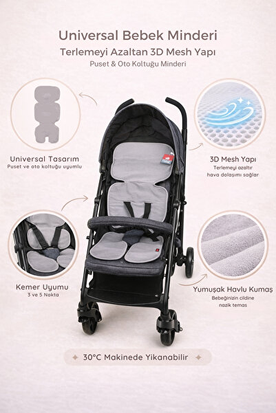 ubeybi Universal Baby Cushion - 3D Mesh Stroller, Baby Carriage and Car Seat ...