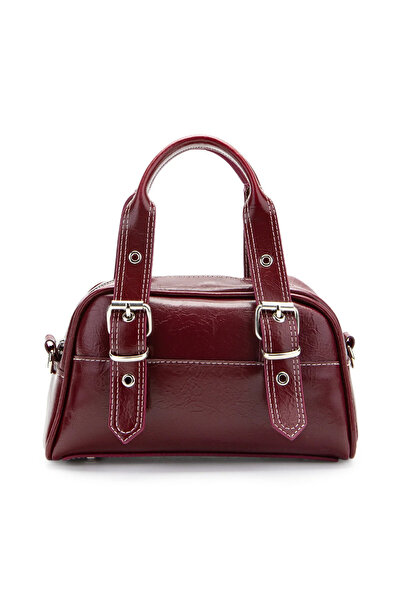 Ecrou Belt Detailed Shoulder Bag Claret Red