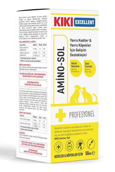 Kiki Excellent Kedi Ve Köpek Amino-sol Vitamini - Yavru Kedi Ve Köpek Vitamin...