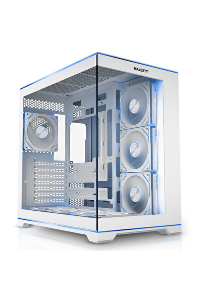 majesty ORION Mid-Tower PC Case | 7 ARGB Fans | Tempered Glass | ATX | Type-C...