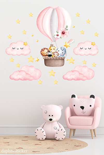 Tasarım Set de autocolante de perete pentru camera copiilor cu balon zburător...