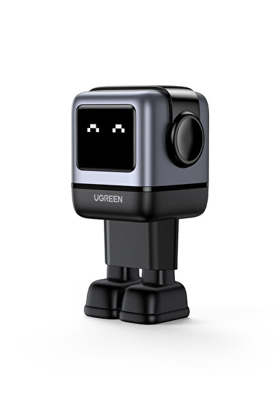 Ugreen Nexode Uno 65W Robot GaN Hızlı Şarj Cihazı 2xUSB-C, 1xUSB-A, Gri, 25685B