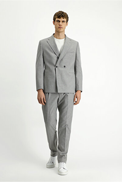 Kiğılı بدلة رياضية طويلة بقصة رياضية من 8 دروب ماسل فيت مخطط بيلي بإبزيم بأزر...