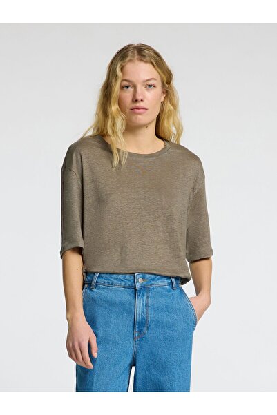 Selected Femme T-Shirt Leinen