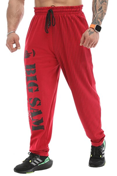 Big Sam Vücut Geliştirme Body Pantolon Eşofman Altı Bordo 1172