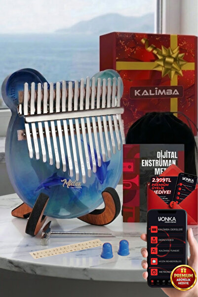Midex KLX-650-PAK Okyanus Cam Kalimba 17 Tuşlu Full Set
