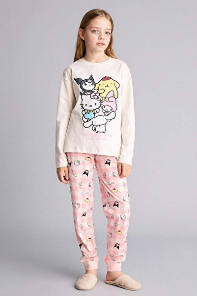 DeFacto Hello Kıtty Σετ Πιτζάμες 2 τεμαχίων για Κορίτσια (26 SP)