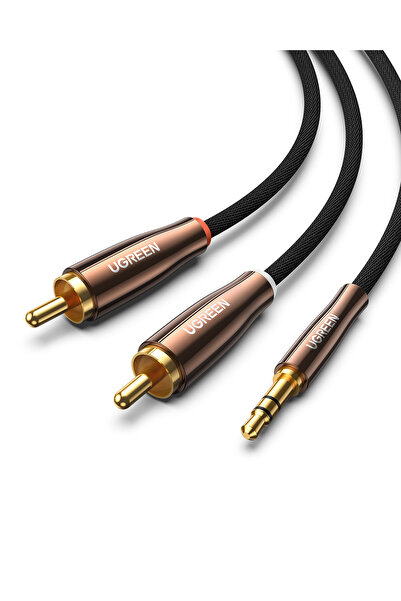 Ugreen 3.5mm to 2 Male RCA Kablo Stereo Audio Adaptör Örgülü Kablo Hi-Fi Soun...