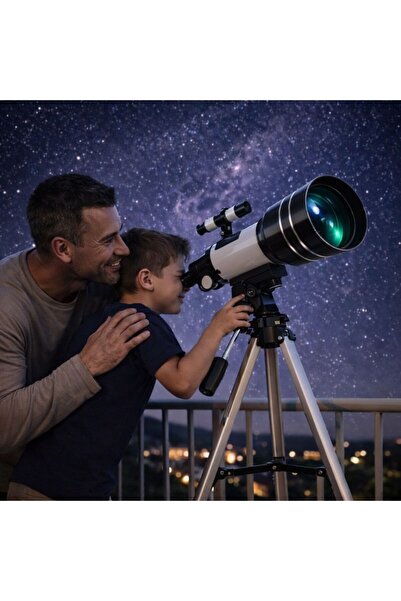 MultiZone Profesyonel Astronomik Teleskop 150X Yakınlaştırma Tripodlu Ay Uzay...