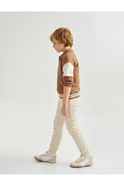 Koton Jogger-Cargohose aus Baumwolle mit elastischem Bund und Taschendetail