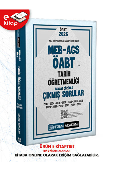 Pegem Akademi Yayıncılık 2026 MEB-AGS ÖABT Tarih Öğretmenliği Tamamı Çözümü Ç...
