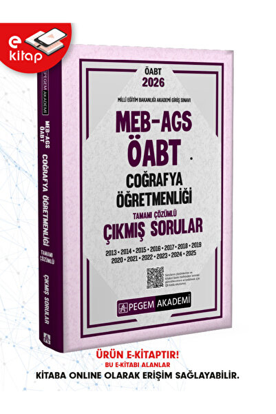 Pegem Akademi Yayıncılık 2026 MEB-AGS ÖABT Coğrafya Öğretmenliği Tamamı Çözüm...