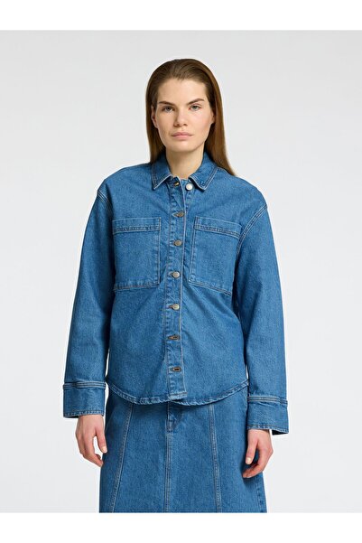 Selected Femme Jeanshemd Langarm